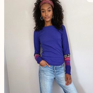 Free People In the Mix Cuff Top S